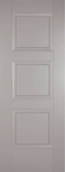 Amsterdam Internal Primed Silk Grey 3 Panel Door - 686 x 1981mm
