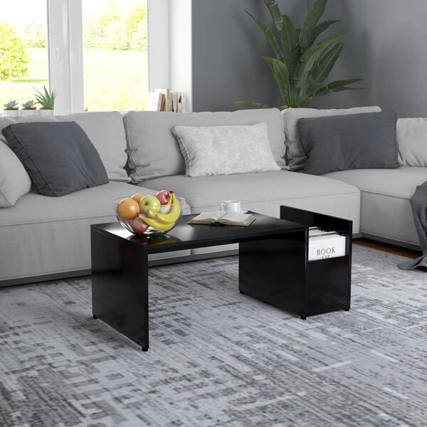 Coffee Table Black 90x45x35 cm Engineered Wood