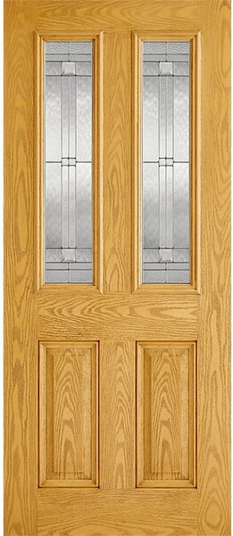 Malton External Glazed Oak GRP 2 Lite Door - 813 x 2032mm