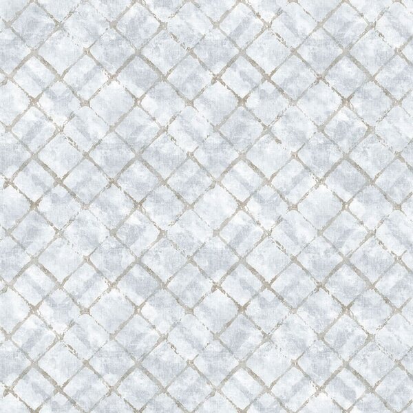 Noordwand Homestyle Wallpaper Tiles Blue and Taupe