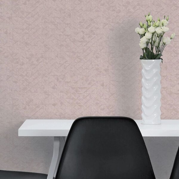 Noordwand couleurs & matières Wallpaper Faded Triangles Pink
