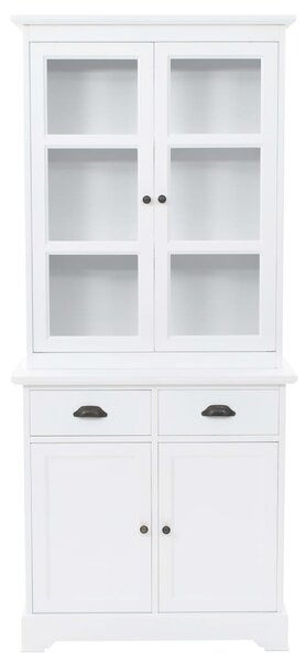 Welsh Dresser with 4 Doors MDF and Pinewood 80x40x180 cm