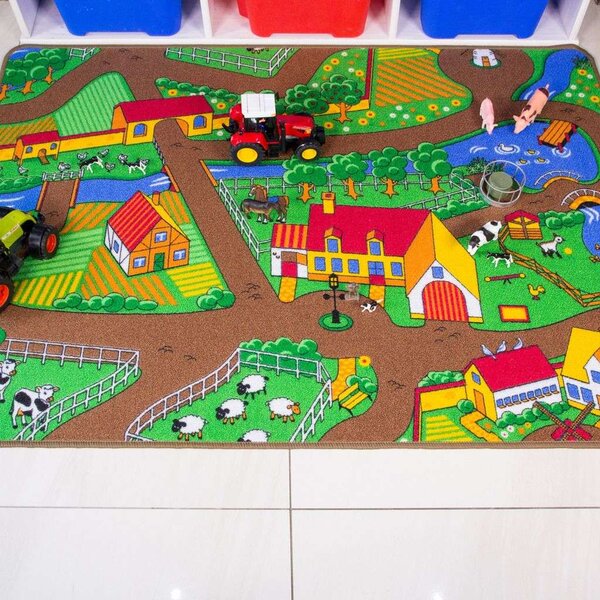 Play Farm Fun Farmer Kids Rug - Kids - 95cm x 133cm