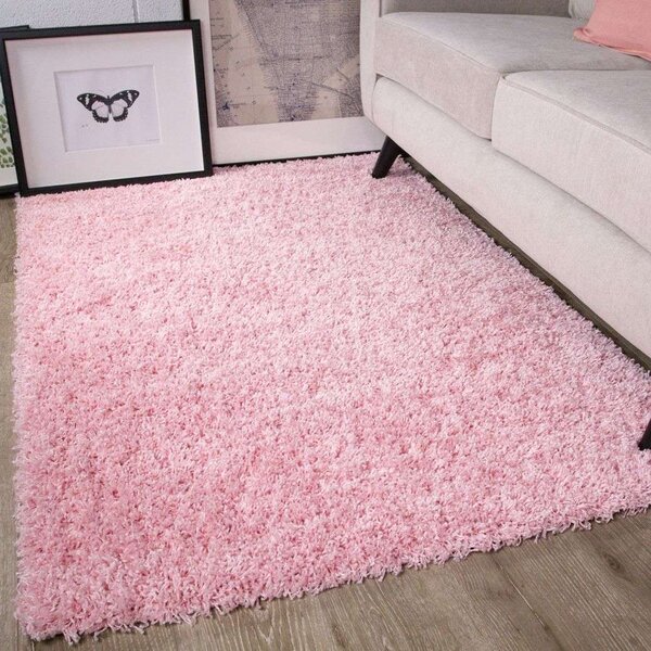 Baby Pink Shaggy Rug - Vancouver - 50cm x 80cm