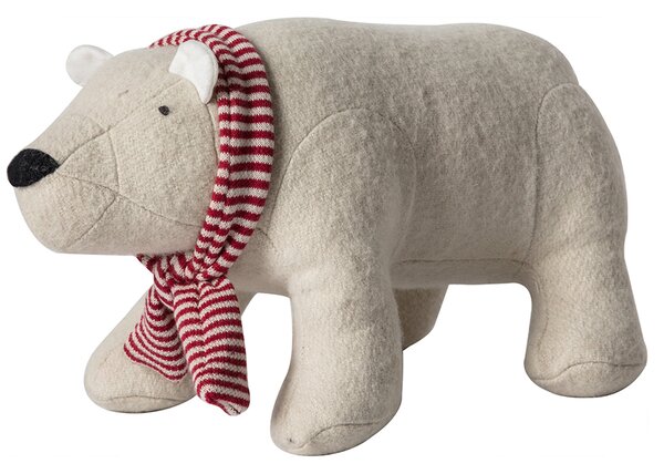 Polar Bear Doorstop Cream