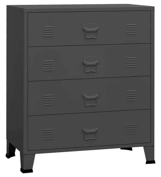 Industrial Drawer Cabinet Anthracite 78x40x93 cm Metal