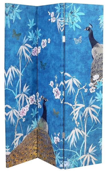 Arthouse Peacock Room Divider - Blue