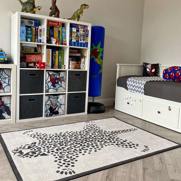 Leopard Print Soft Kids Bedroom Rugs - Nino - 80cm x 150cm