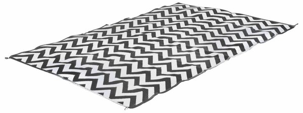 Bo-Camp Outdoor Rug Chill mat Wave 2x1.8 m M Black and White