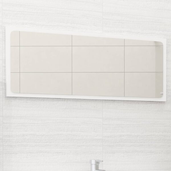 Bathroom Mirror White 90x1.5x37 cm Engineered Wood