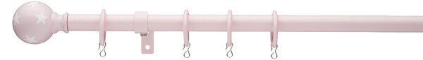 Glowing Stars Metal Extendable Curtain Pole Dia. 16/19mm Pink and White