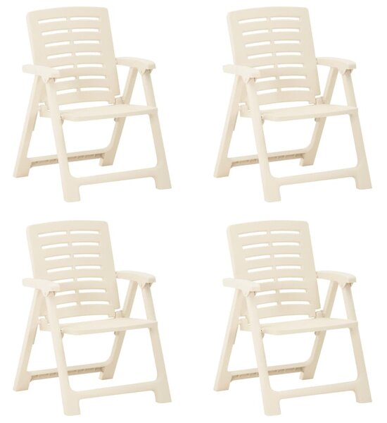 Garden Chairs 4 pcs Plastic White