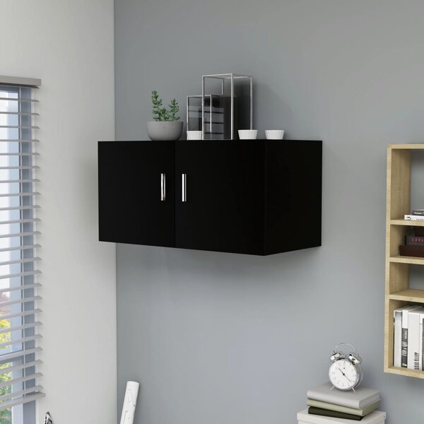 Wall Mounted Cabinet Black 80x39x40 cm Engineered Wood