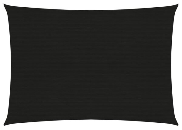 Sunshade Sail 160 g/m² Black 3x4.5 m HDPE