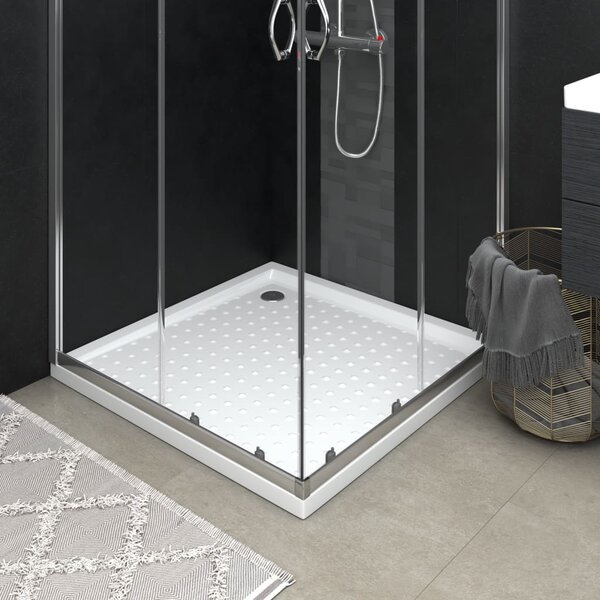 Shower Base Tray with Dots White 80x80x4 cm ABS