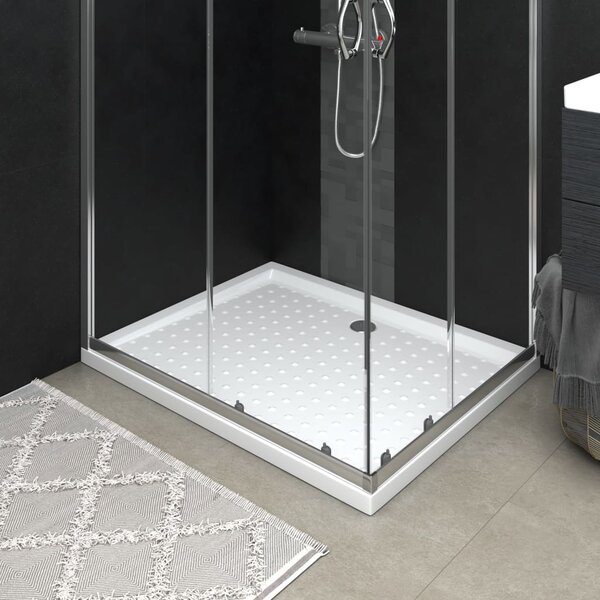 Shower Base Tray with Dots White 80x100x4 cm ABS