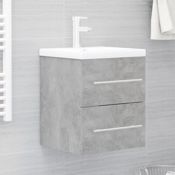 Sink Cabinet Concrete Grey 41x38.5x48 cm Engineered Wood