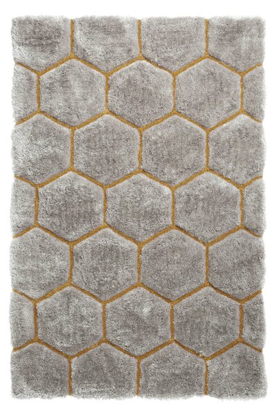 Noble House Honeycomb Rug Grey/Yeelow