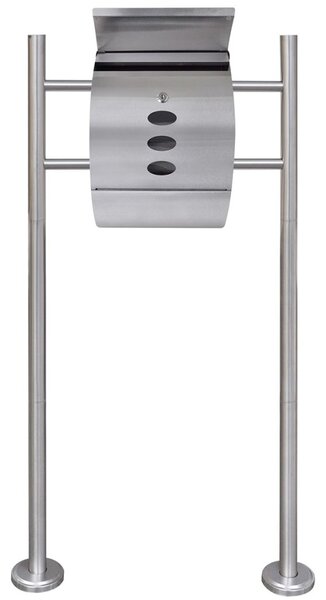 Mailbox on Stand Stainless Steel