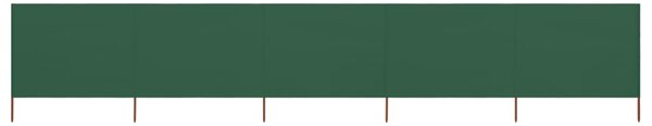5-panel Wind Screen Fabric 600x80 cm Green