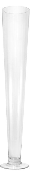 Clear Tall Footed Vase Clear