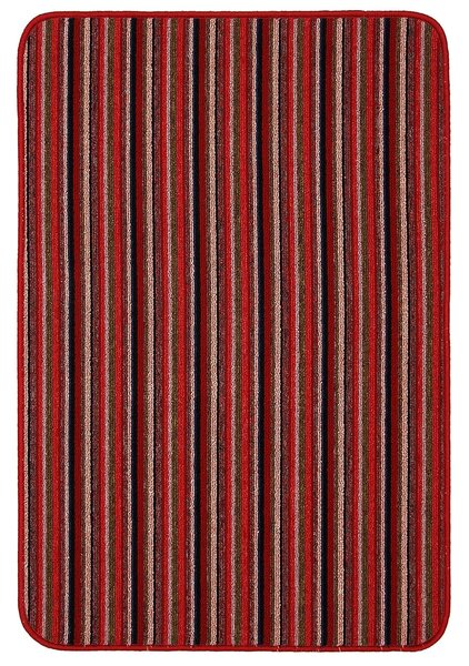 Java washable stripe mat -Red