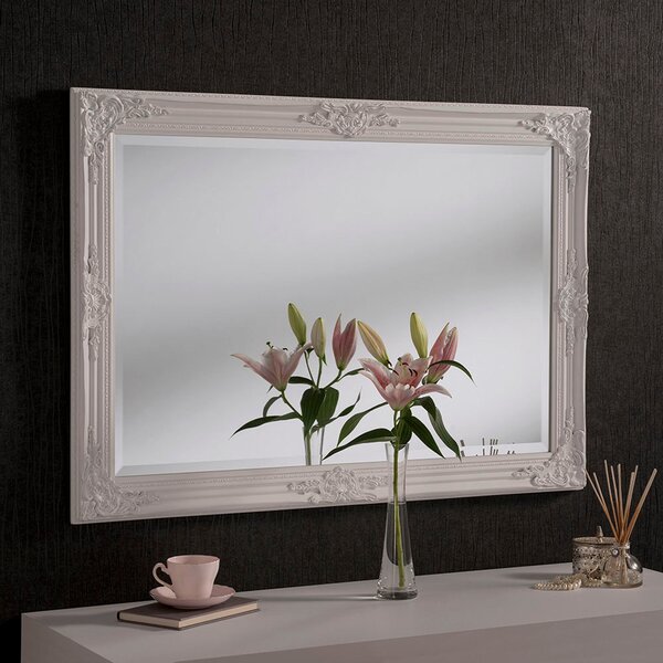 Yearn Florence Rectangle Mirror, White 104x73cm White