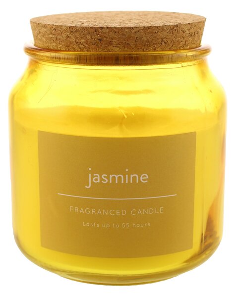 Pack of 3 Jasmine Jar Candles with Cork Lid Yellow