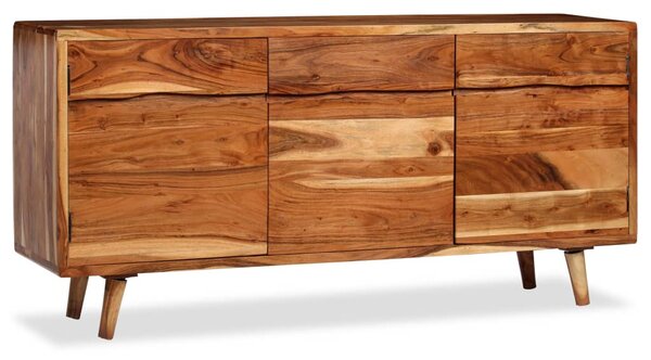 Sideboard Solid Wood with Carved Doors 160x40x75 cm