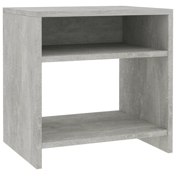 Bedside Cabinet Concrete Grey 40x30x40 cm Engineered Wood