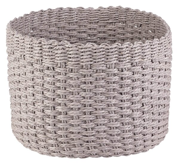 Round Paper Rope Basket - Grey