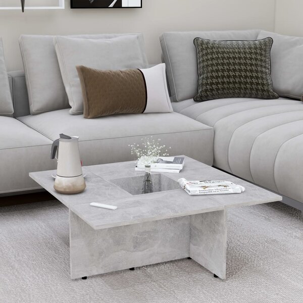 Coffee Table Concrete Grey 79.5x79.5x30 cm Engineered Wood