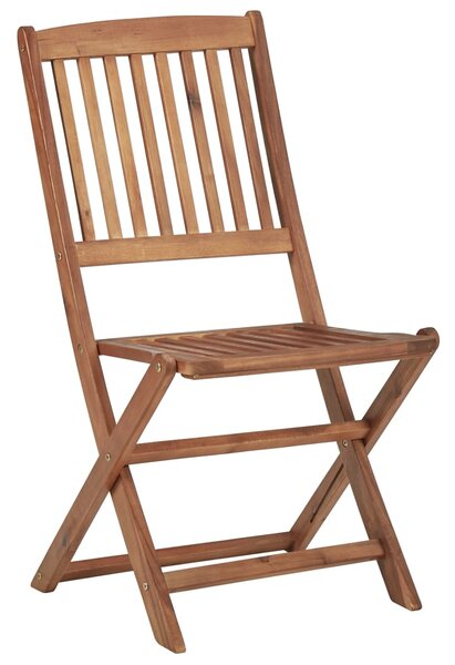 Folding Outdoor Chairs 2 pcs Solid Acacia Wood