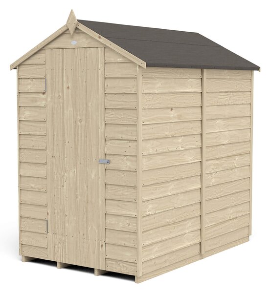 Forest Overlap 6 x 4ft Pressure Treated Apex Shed - No Window