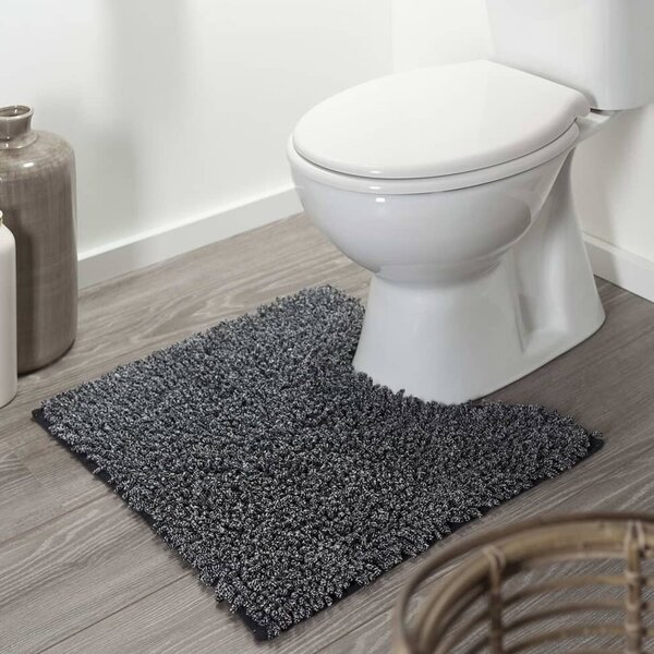 Sealskin Toilet Mat Misto Cotton 55x60 cm Black and White