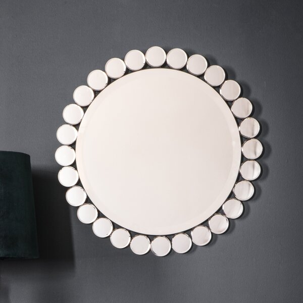 Asha Round Wall Mirror, 50cm Silver