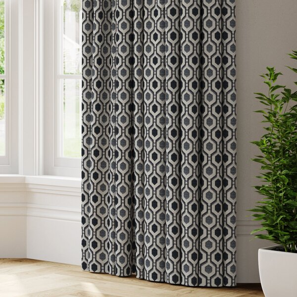 Recco Made to Measure Curtains Black/White