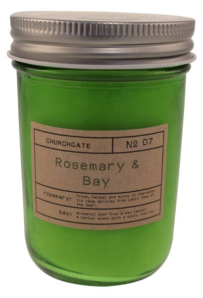 Churchgate Rosemary & Bay Candle Green