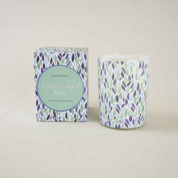 Nantucket Wax Filled Candle Blue