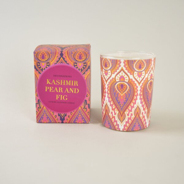 India Wax Filled Candle MultiColoured