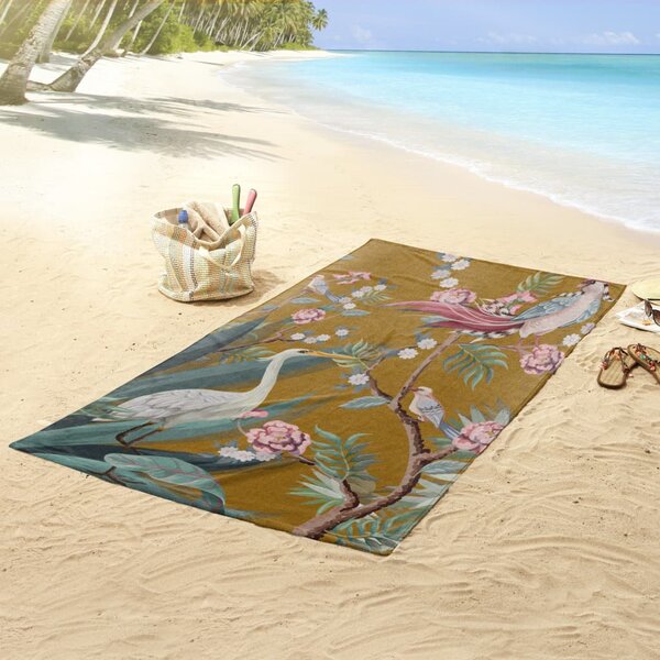 Good Morning Beach Towel SARENZA 100x180 cm Ochre
