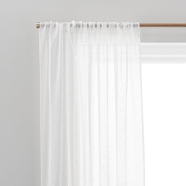 Air Purifying White Slot Top Single Voile Panel White