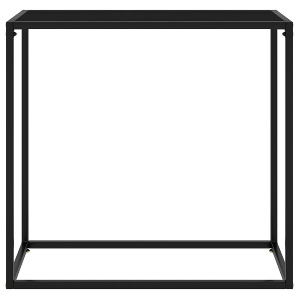 Console Table Black 80x35x75 cm Tempered Glass