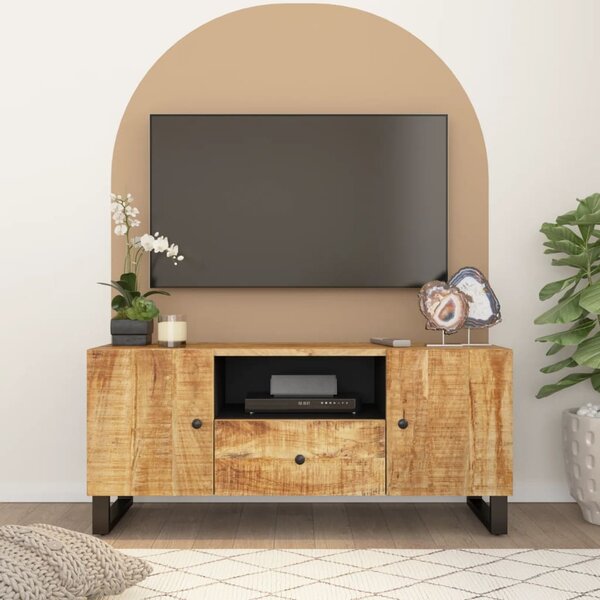 TV Cabinet 105x33.5x46 cm Solid Wood Mango&Engineered Wood