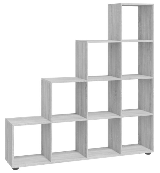 Staircase Bookcase Grey Sonoma 142 cm Engineered Wood