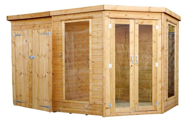 Mercia 11 x 7ft Summerhouse with Side Shed - Installation Included