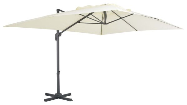 Cantilever Garden Parasol with Aluminium Pole 400x300 cm Sand