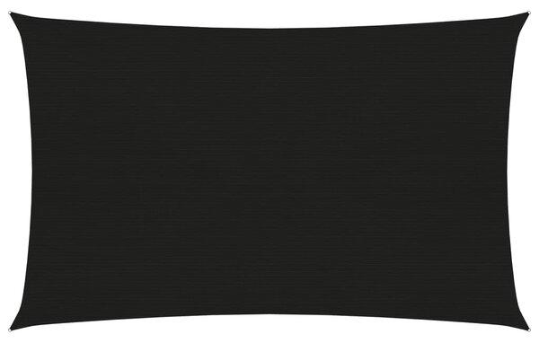 Sunshade Sail 160 g/m² Black 2.5x4.5 m HDPE