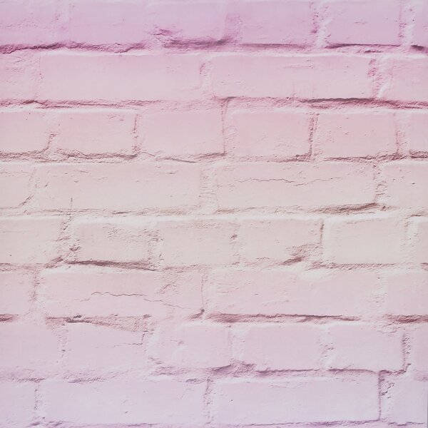 Arthouse Ombre Brick Pastel Pink Wallpaper