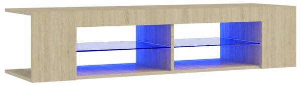 TV Cabinet with LED Lights Sonoma Oak 135x39x30 cm